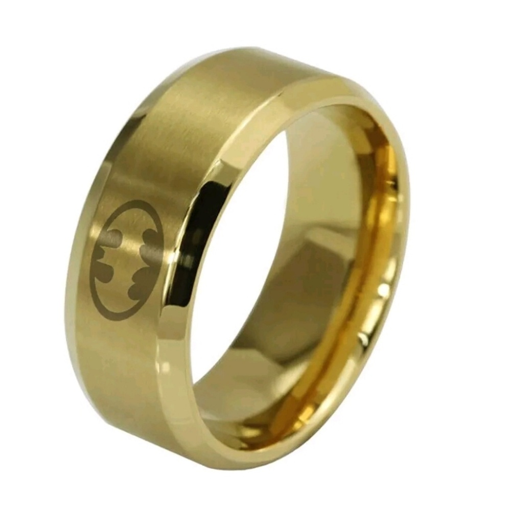 Batman Wedding Band Men's Stainless Steel Ring